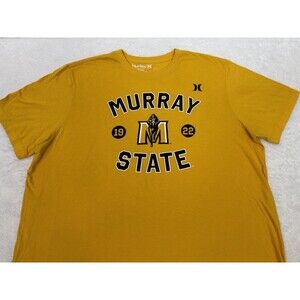 Murray State University Racers Hurley Brand Yellow Cotton Poly 50/50 T Shirt XL